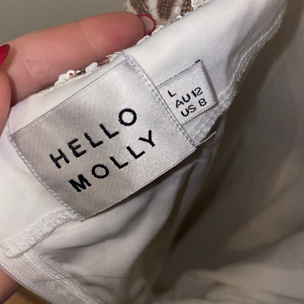 Hello Molly Making Moonlight Dress - Sequin Floral Mini Dress - Picture 5 of 8